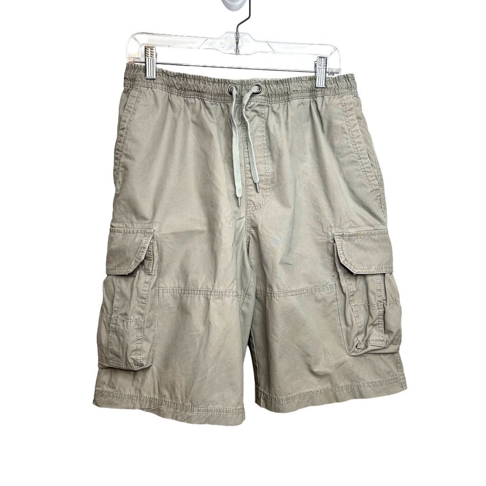 0706A- Cargo Supplies Trilogy Sportswear Men’s Cargo Shorts M Light Grey Cotton